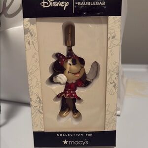 Disney Minnie Mouse Red Glitter Keychain or bag charm